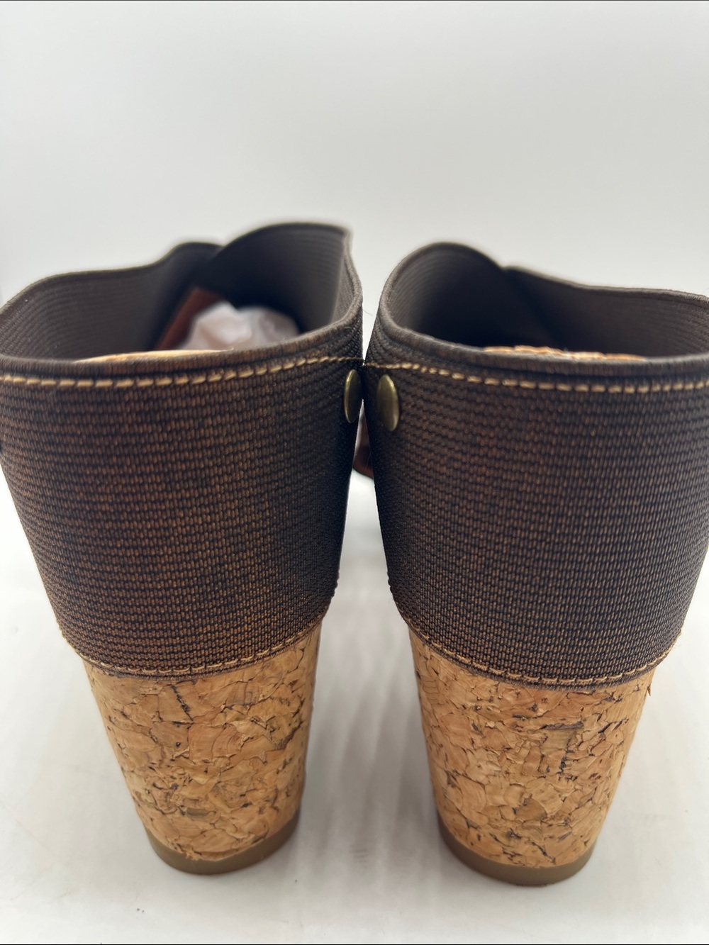 Lucky Brand Bronze - Brown Wedge Cork Sandals Sz 7.5 NWT - Picture 4 of 7